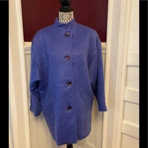 Blue Mohair Wool Coat!